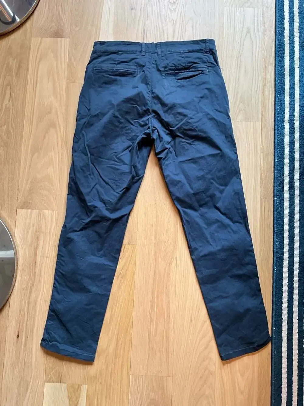 MNG Mango Men's Navy Blue Chino Pants